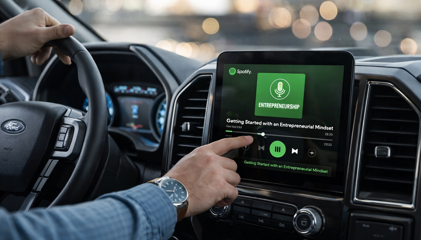Biz Net Academy - aprender mientras conduces con Spotify