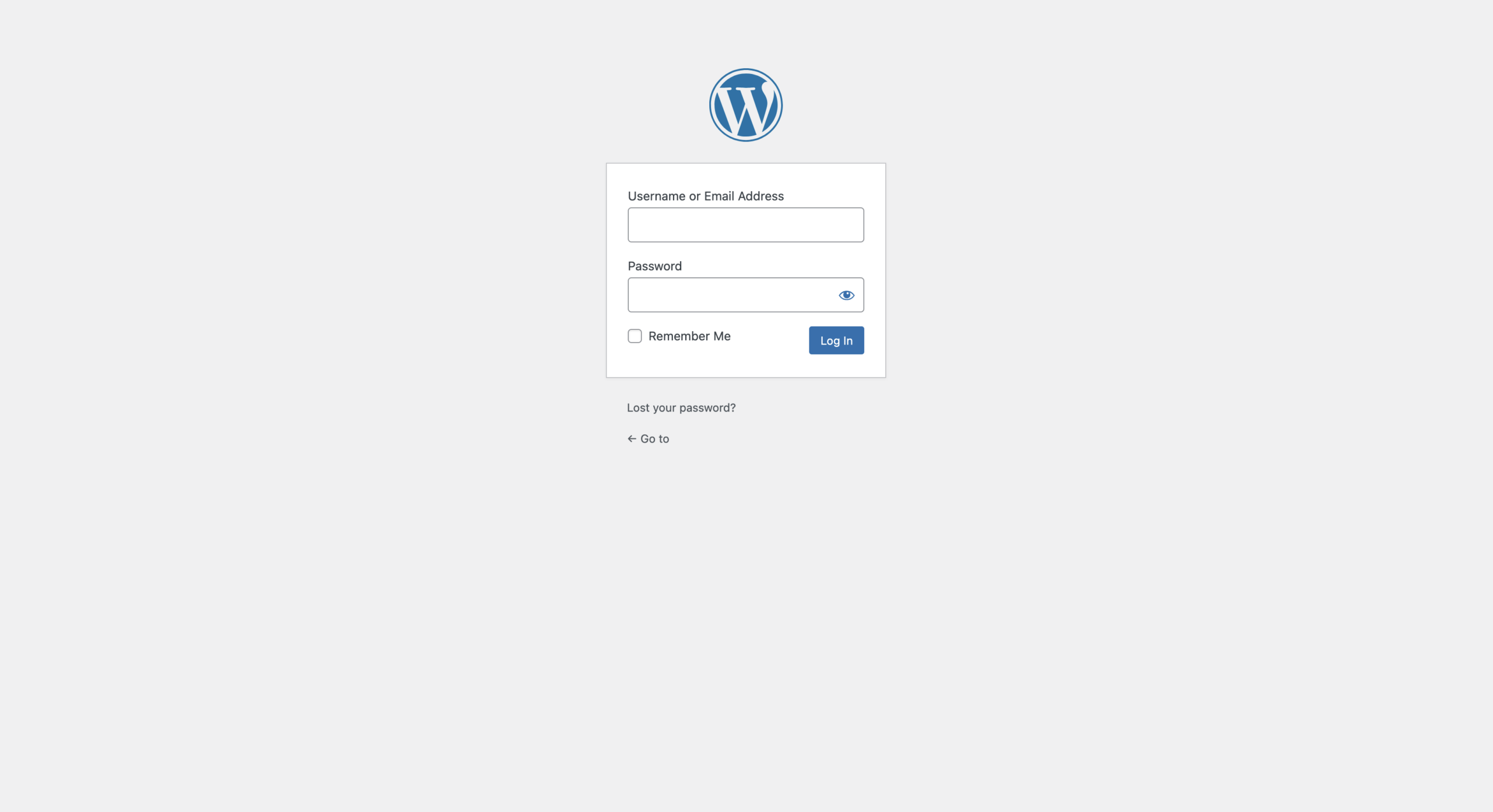 Biz Net Academy - WordPress Login Screen Sample